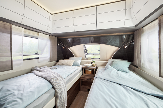 Caravans met enkele bedden