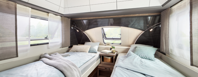 Caravans met enkele bedden