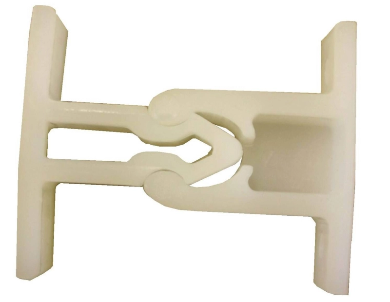 Deurvanger nylon wit 2 dlg.