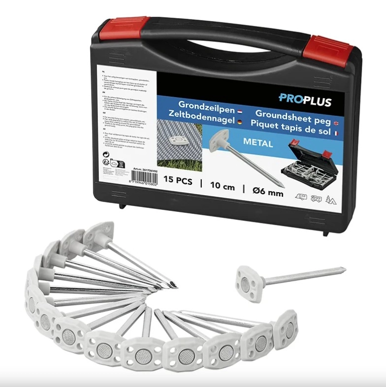 ProPlus Grondzeilpen metaal 15 st.