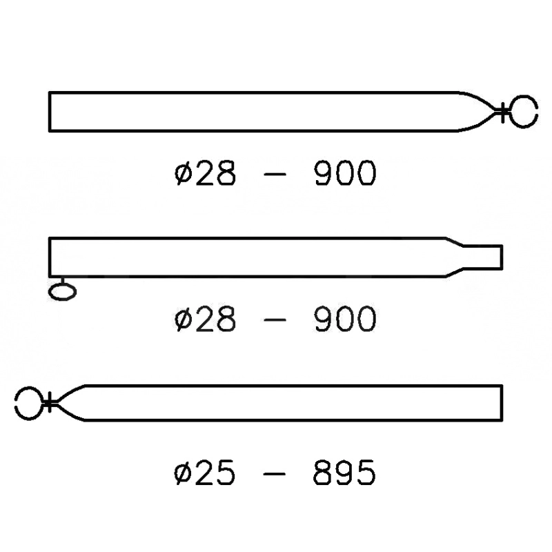 Campking Verandastang 28/25 mm