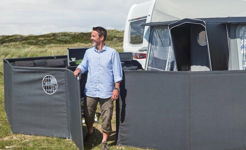 Isabella Granit windscherm deur Mega