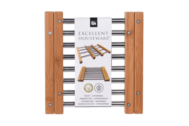 Onderzetters RVS met bamboe