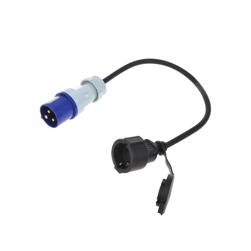 Verloopkabel CEE stekker naar Shuko 40cm