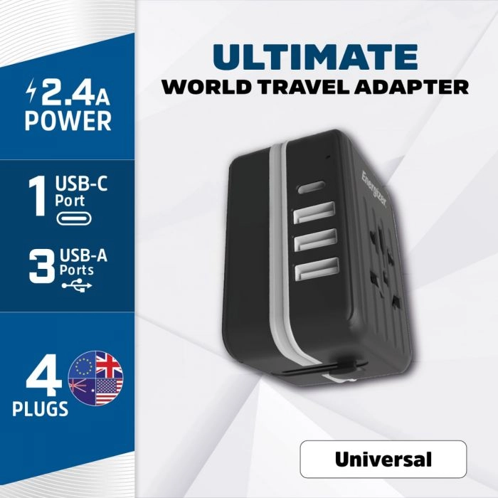 Energizer USB A/C lader met reisstekker