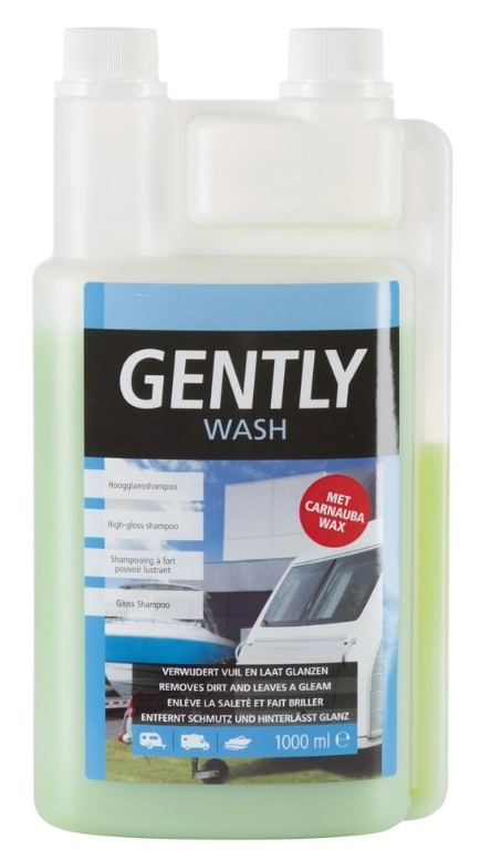 Gently shampoo Wash met carnauba wax