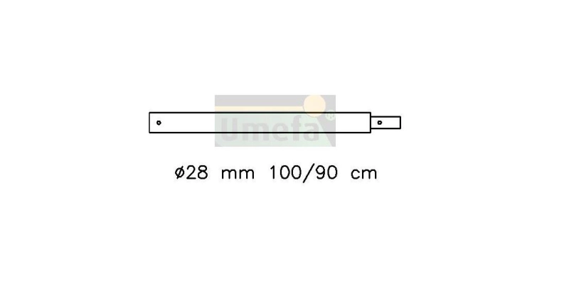 Campking Tussendeel 100/90 cm Carb/Glasf