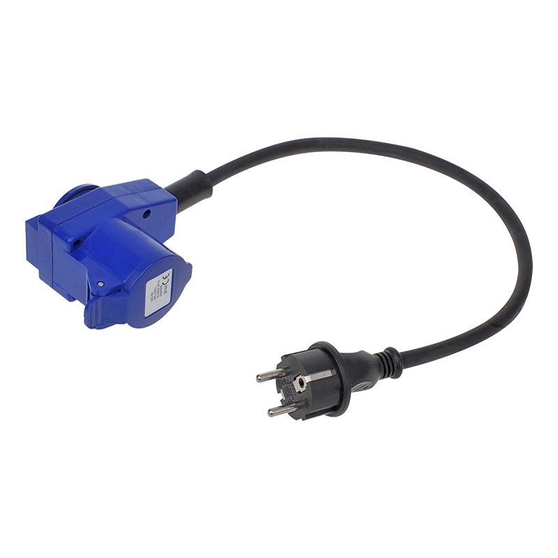 Verloopkabel Schuko haakse CEE contra