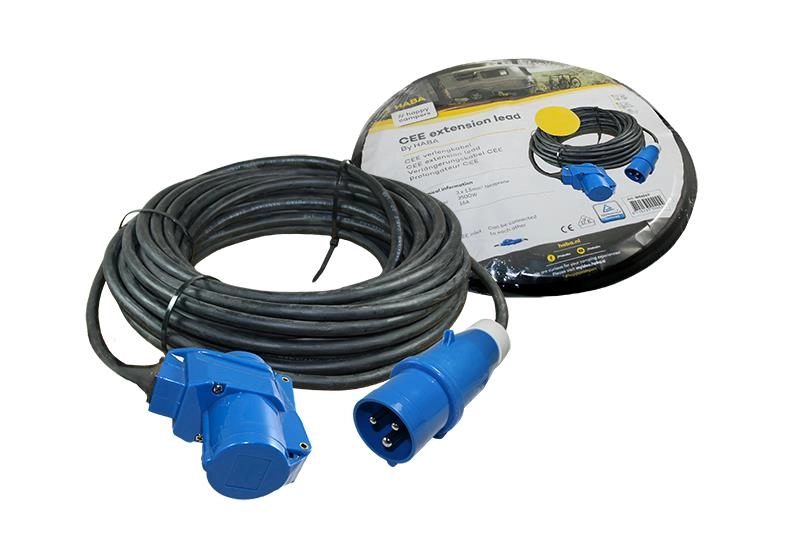 CEE verlengkabel Haakse stekker 3x2.5mm
