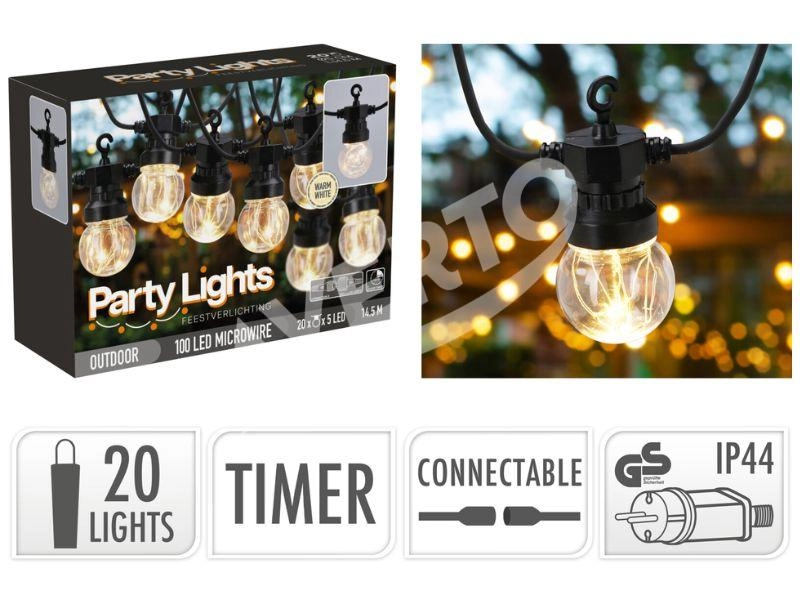 Feestverlichting 20 lampjes Warm White