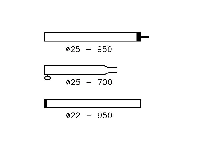 Campking Caravanvoortentstok 25/22 mm