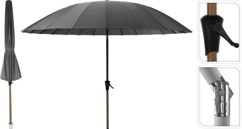 Parasol Shanghai 280 Antraciet