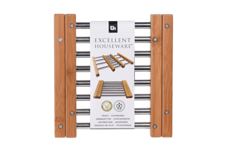 Onderzetters RVS met bamboe