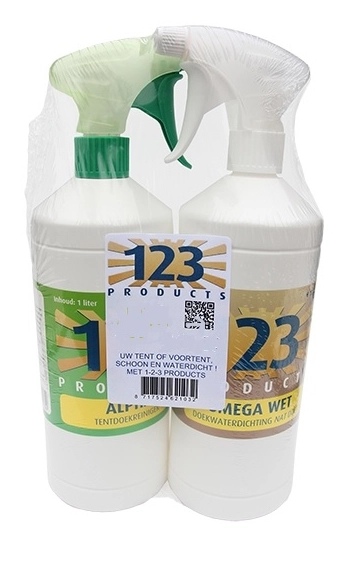 123 tentdoek reinigingspakket Alpha Wet