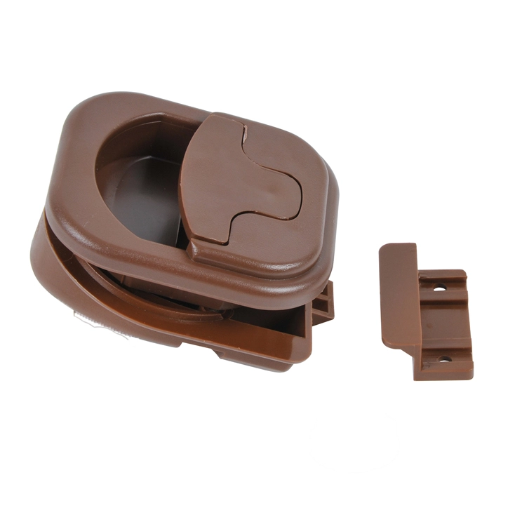 Kastdeurslot inbouw rond bruin