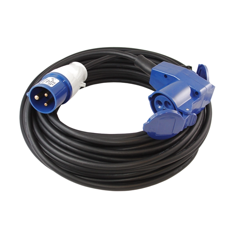 CEE verlengkabel Neopreen haaks