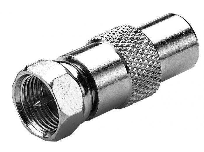 F-connector verloop F-male/IEC-male