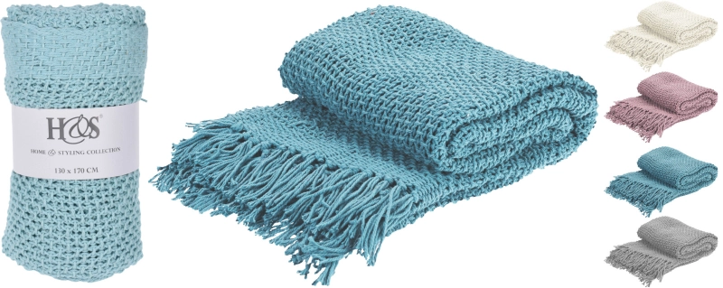 Plaid gebreid 130 x 170 cm