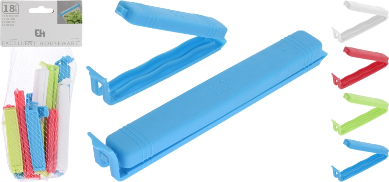 Vershoudclips set van 18