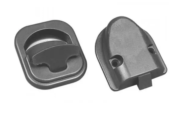 Kastdeurslot inbouw rond grijs